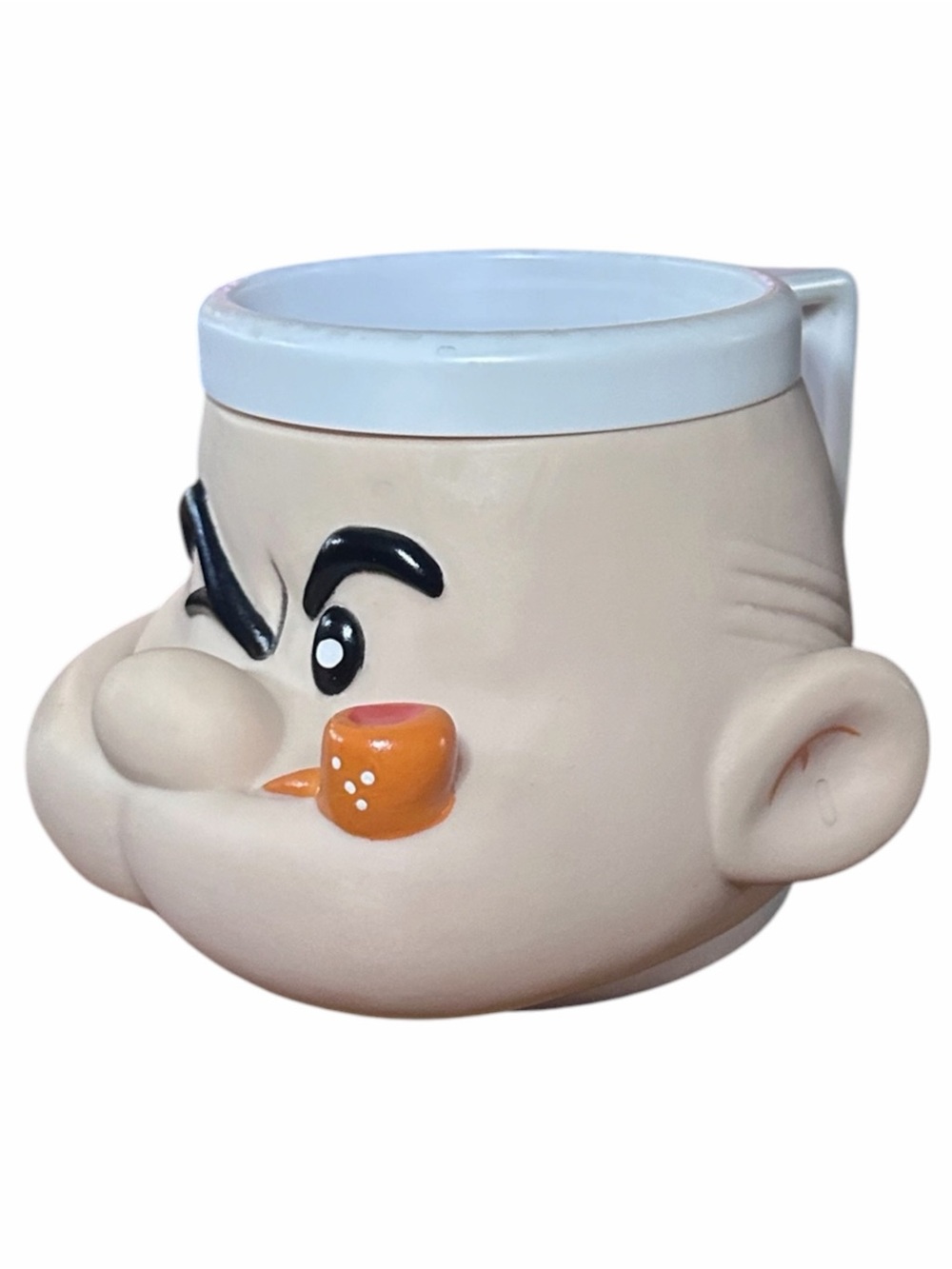vintage 1980s Popeye the Sailor Man 3D character mug. King Feature Syndicate